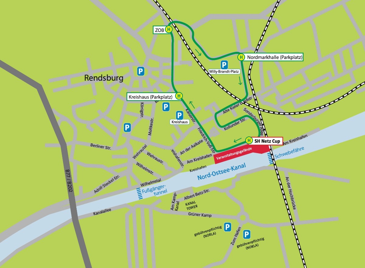 Anfahrt und Parken SH Netz Cup